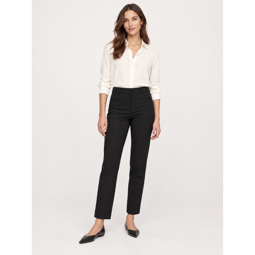 Banana Republic Women Sloan Slim Ankle Pants Size 6 Black Workwear Professional